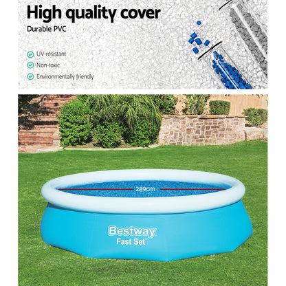 Bestway Pool Cover Fits 3.05m/10ft Round Swimming Pool PVC Blanket 2.89m