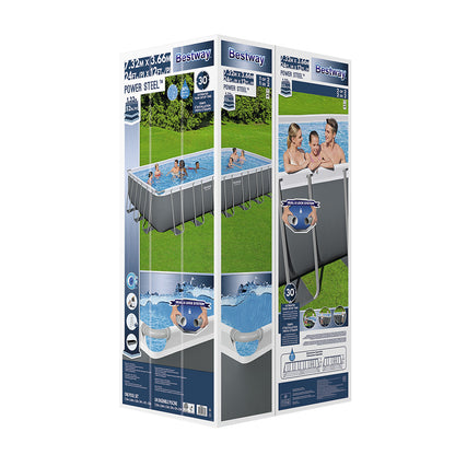 Bestway Swimming Pool 732x366x132cm Steel Frame Above Ground Pools Ladder 30045L