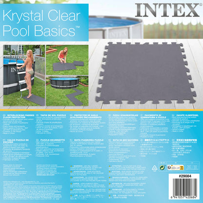 Intex Gray Padded Floor Protector Interlocking 8 x 50x50x0.5cm 29084