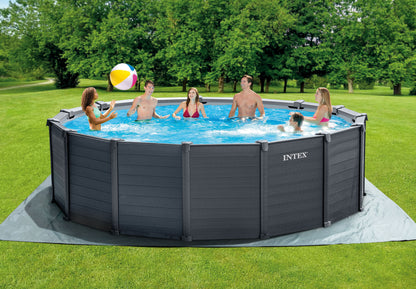 Intex Intex Graphite Grey Panel Pool 4.78 x 1.24M 26384