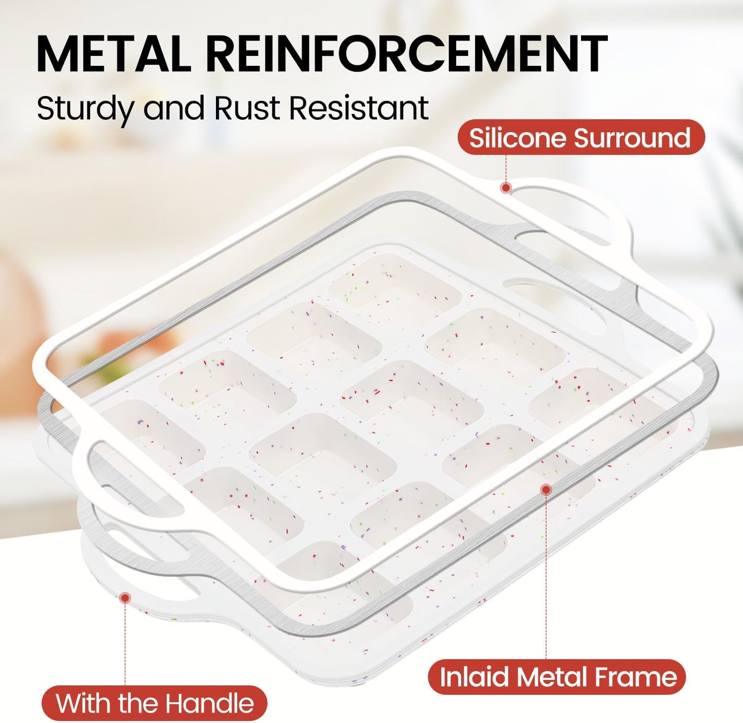 Silicone Mini Loaf Pan with Metal Frame & Bread Pans -