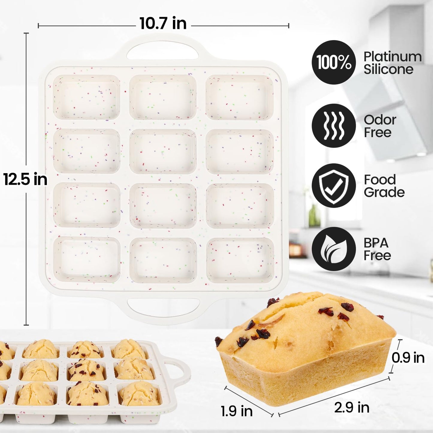 Silicone Mini Loaf Pan with Metal Frame & Bread Pans -