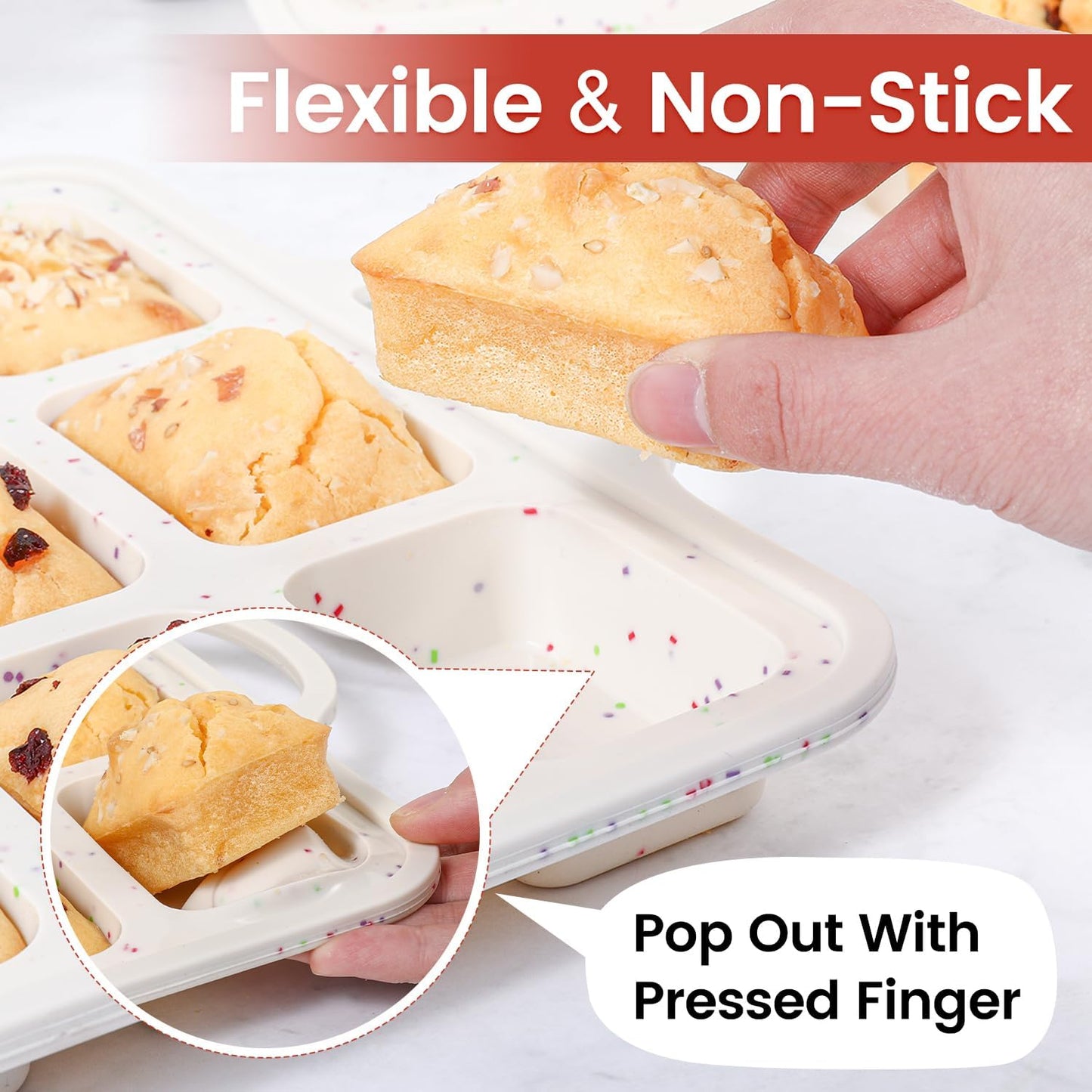 Silicone Mini Loaf Pan with Metal Frame & Bread Pans -