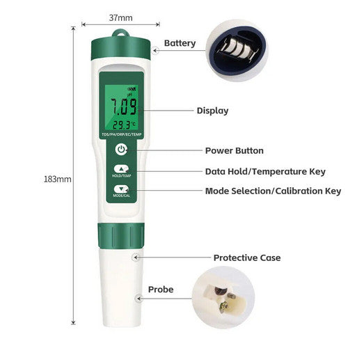 7 in 1 PH Meter Water Quality Monitor Tester Pen and one Bestway Surface Skimmer