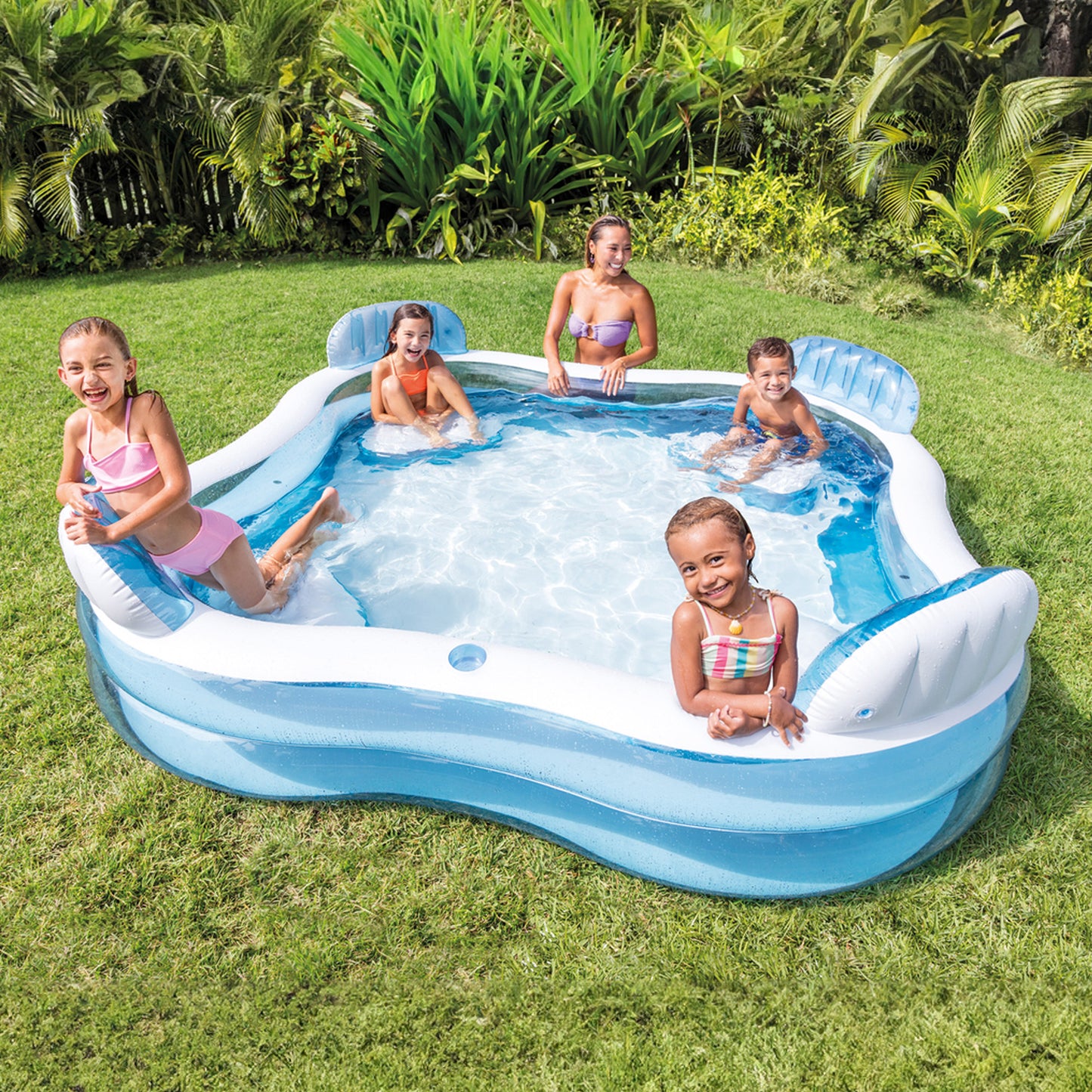 Intex Swim Center Square Inflatable Lounge Pool