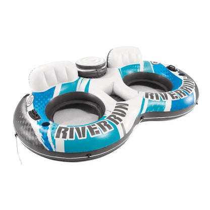 Intex River Run 2 Blue Rapids Inflatable Floating Lake Tube