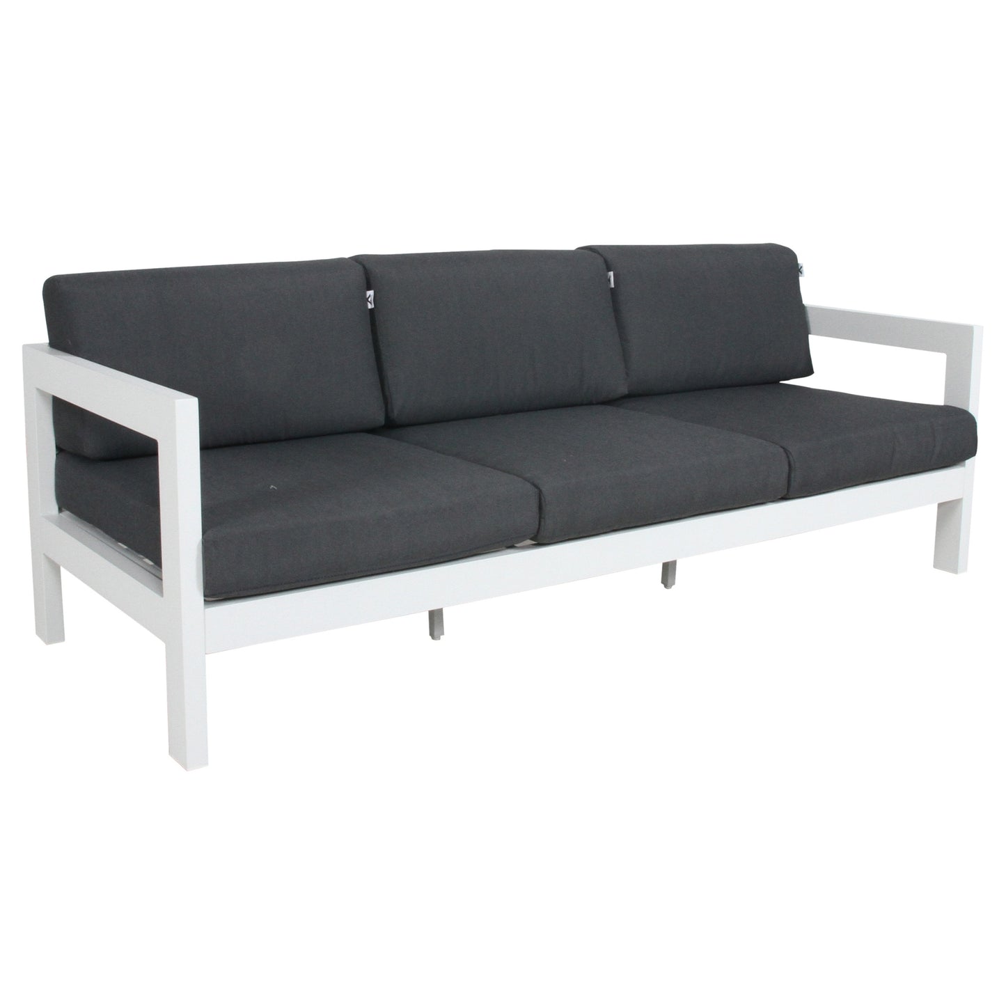 Outie 4pc Set 1+2+3 Seater Outdoor Sofa Lounge Coffee Table Aluminium White