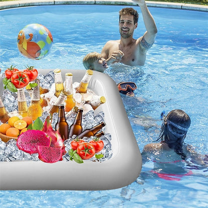 Inflatable Drinks Holder Floating Ice Bar Pool Party