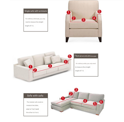 Light-coffee and Dark-coffee Three-person Sofa Bubble Gauze Sofa Cover with Skirt - Full Elastic Dustproof Three-person Seater 190-230cm