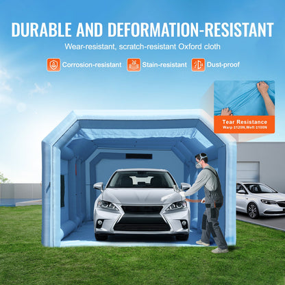 Inflatable Paint Booth 27.9x15.7x10.8ft Inflatable Spray Booth 950W+750W